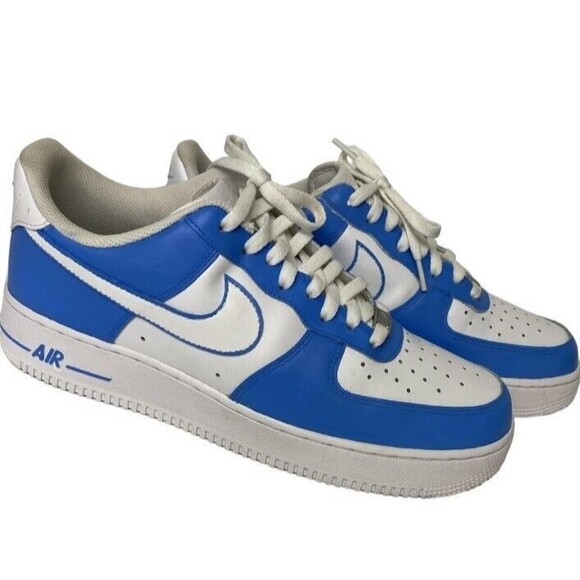 Nike Air Force 1 '07 CW2288-111 White Blue Sneakers Size US 11 Mens 12.5 Women - Picture 3 of 12